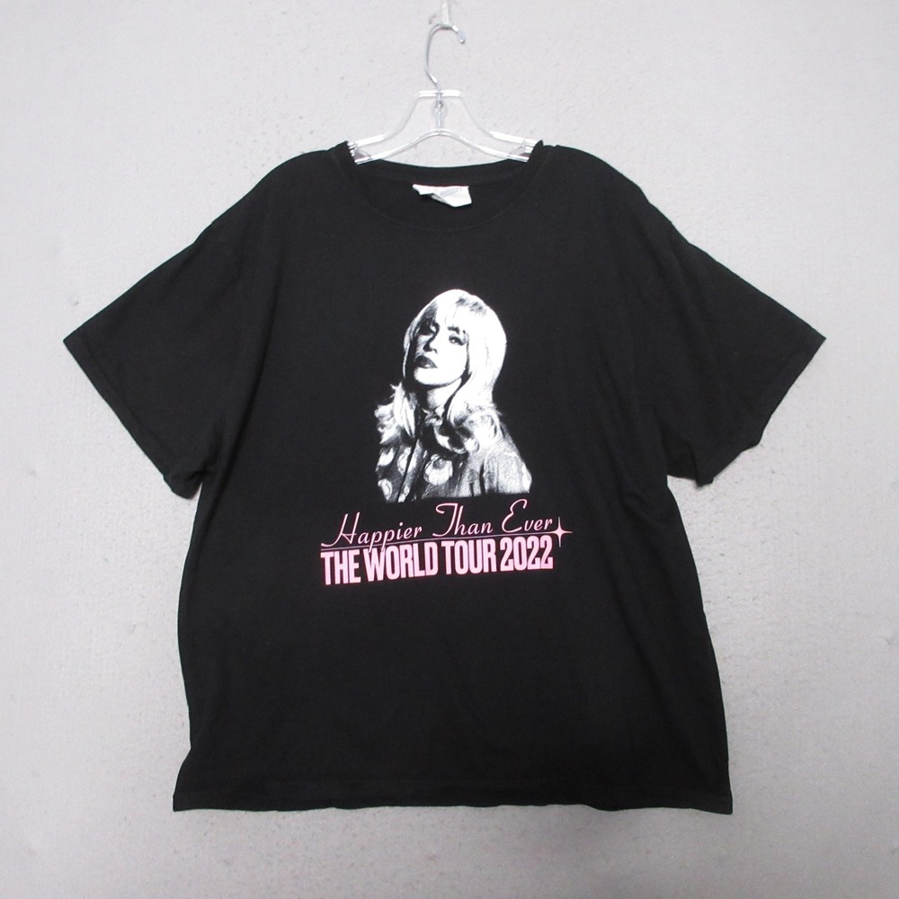 Billie Eilish T-Shirt XL Happier Than Ever World Tour 2022 Concert Band Festival